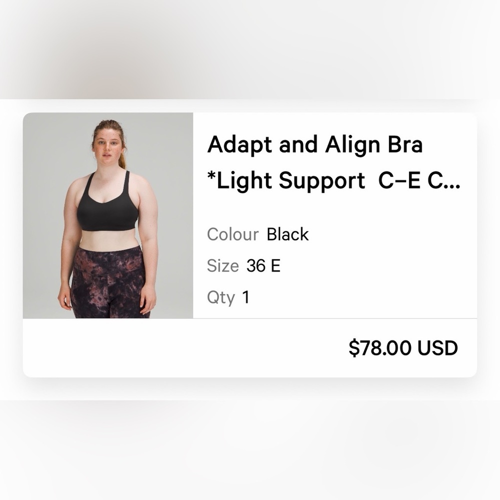 Adapt and Align Light Support Crossover Bra - Black
